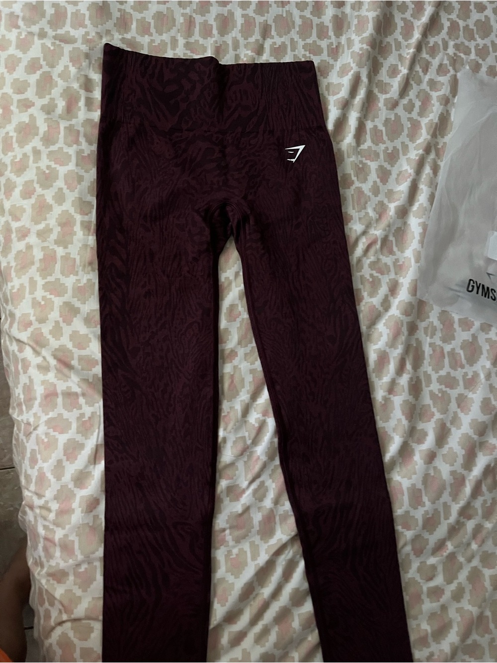 Gymshark Maroon High-Waist Leggings